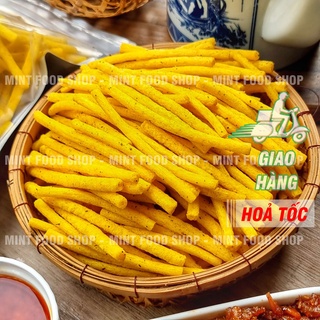 Khoai Tây Sấy Giòn Dạng Ống - Lắc Bột Phô Mai - Trứng Muối - Mắm Hành - Túi 500gr