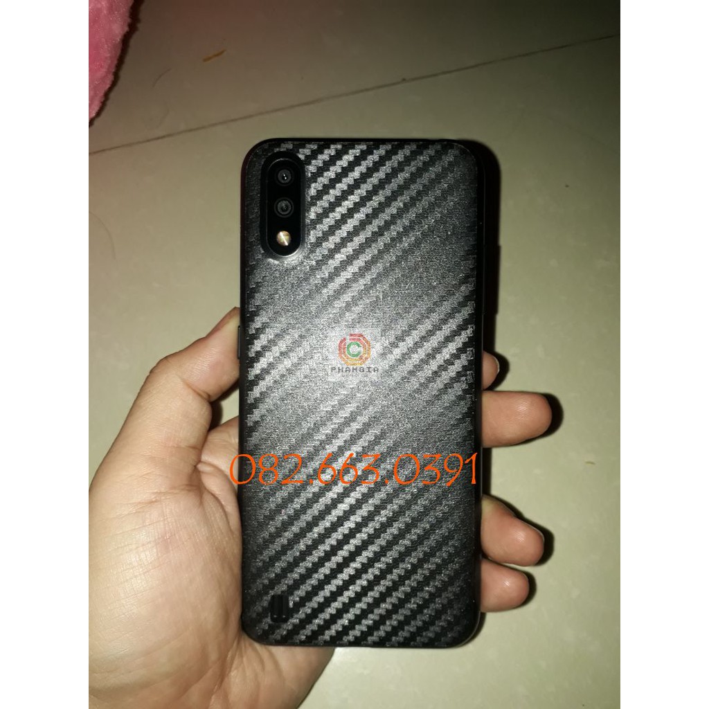 Miếng dán mặt lưng skin carbon Samsung Galaxy A01
