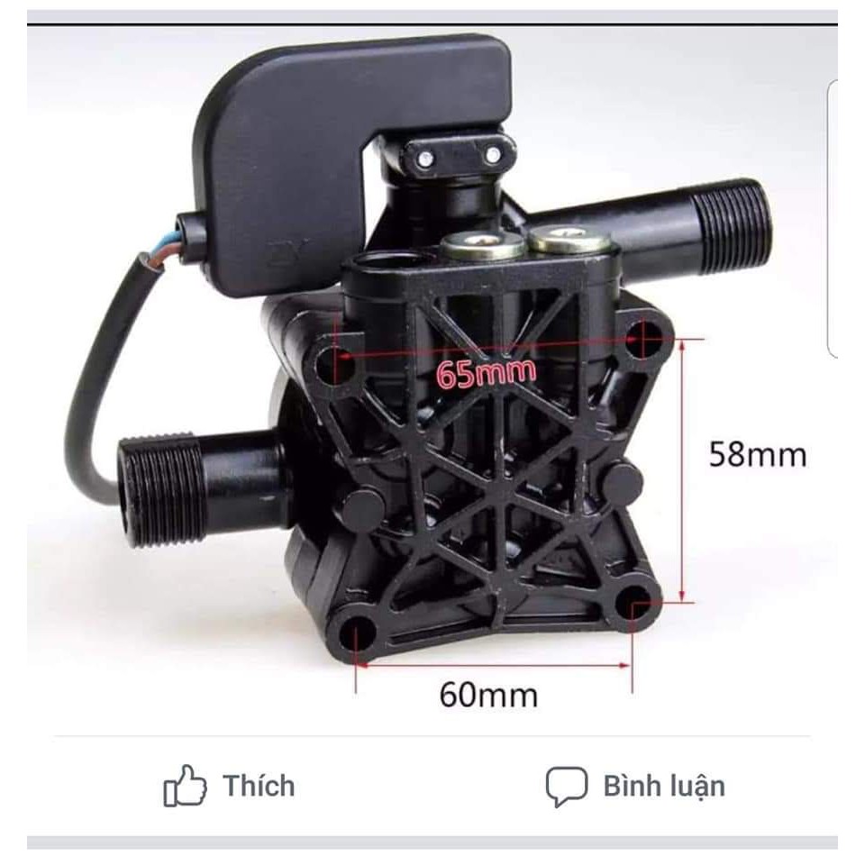 Bộ đầu bơm máy rửa xe ô tô xe máy mini - loại trục pit tông 12mm