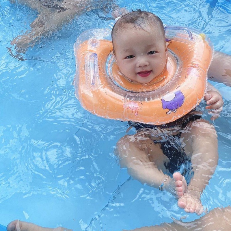 Phao Bơi Đeo Cổ Cho Trẻ (Sơ sinh-1,5 tuổi) Có Quai Tay Cầm