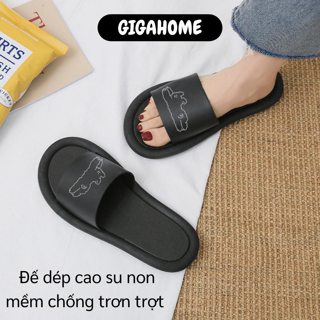 Dép Quai Ngang Nữ GIGAHOME Dép Đi Trong Nhà, Đi Chơi Ulzzang Hình Gấu, Chống Trượt 9249