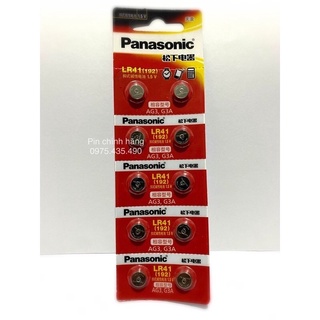 Vỉ 10 Viên Pin Cúc Áo AG3 / LR41 / 192 PANASONIC Alkaline
