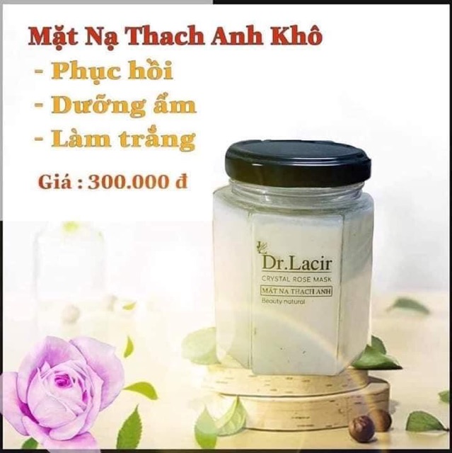 Mặt nạ❣️freeship❣️MẶT NẠ THẠCH ANH KHÔ DR.LACIR - phục hồi da, sáng da, dưỡng ẩm