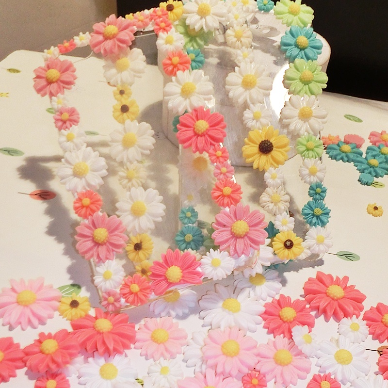 Set 10 bông Hoa cúc nhựa mẫu 1 trang trí DIy