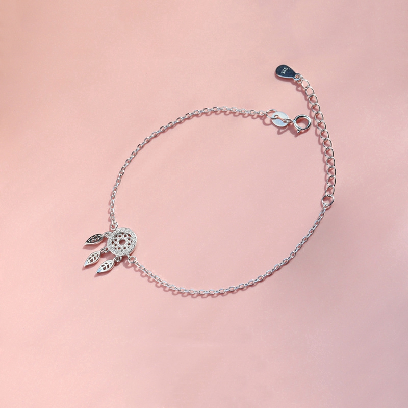 Vòng tay màu bạc mặt hình lưới bắt giấc mơ | BigBuy360 - bigbuy360.vn