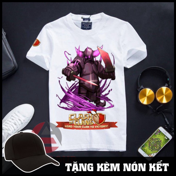 Takan Store  Áo Clash of Clans màu trắng cotton cực đẹp - penka Takan Store