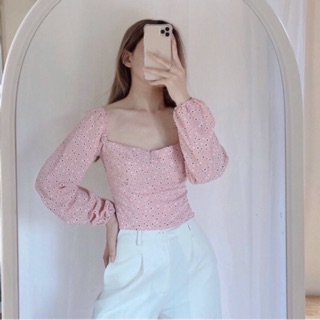 (HOẢ TỐC) Crop hoa nhí cổ vuông 🌸