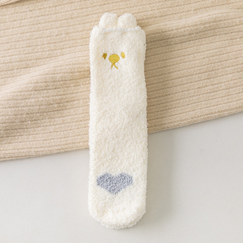 Vớ Nhung San Hô Thêu Hình Chân Mèo Dễ Thương Thời Trang Thu Đông 2022