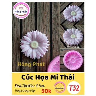 Khuôn silicon hoa cúc họa mi thái - T32 - Silicon Hồng Phát