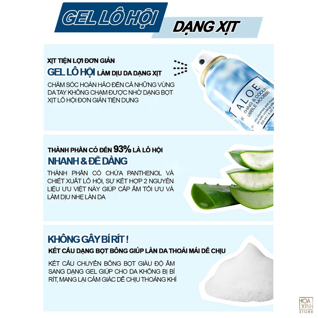 Xịt Khoáng Dưỡng Ẩm Mát Lạnh Dịu Da RECIPE ALOE Soothing & Cooling Bubble Mousse 150ml | BigBuy360 - bigbuy360.vn