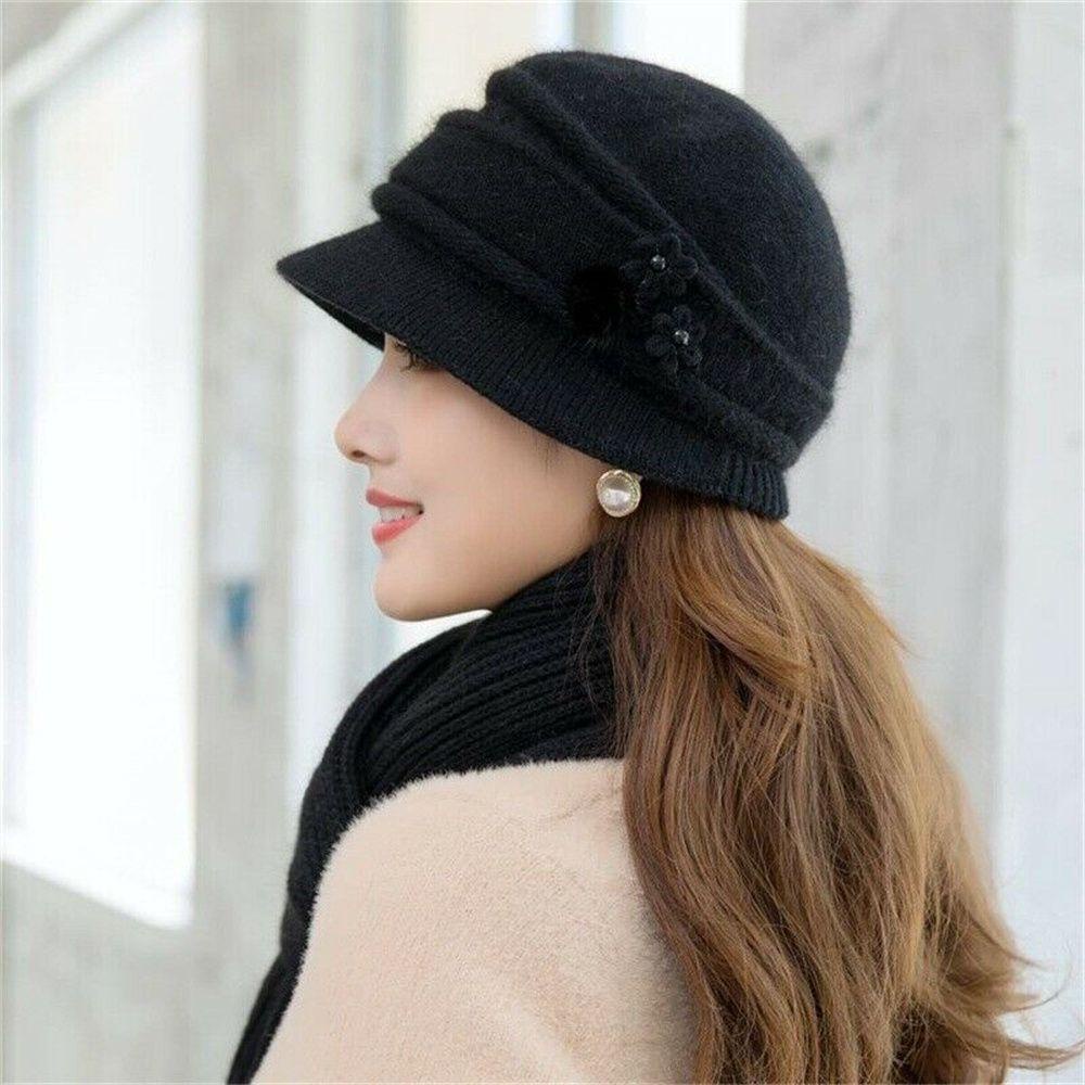 EUTUS Set 3 Mũ Len Kèm Khăn Choàng Cổ Thời Trang Mùa Đông