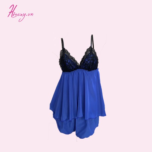 HISEXY Đồ Bộ Ngủ Quần Cộc Phối Ren Đủ Size T166G