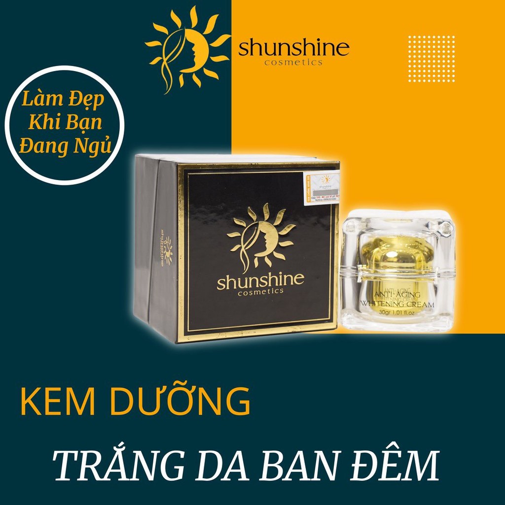 Shunshine Cosmetics kem dưỡng da ban đêm- Dưỡng trắng, cấp ẩm,mờ nám,giảm mụn | BigBuy360 - bigbuy360.vn