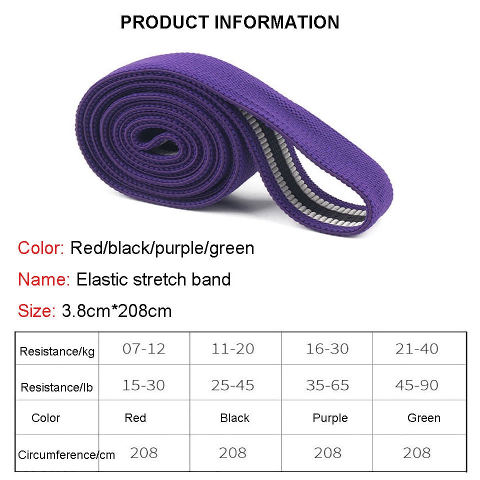 Dây Đai Kháng Lực Dài Co Giãn Dùng Tập Thể Dục/Yoga Thời Trang