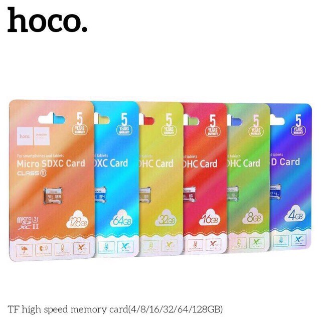 Thẻ nhớ MICRO USB CLASS 10 chính hãng HOCO dung lượng 4G/8G/16G/32G/64G/128G