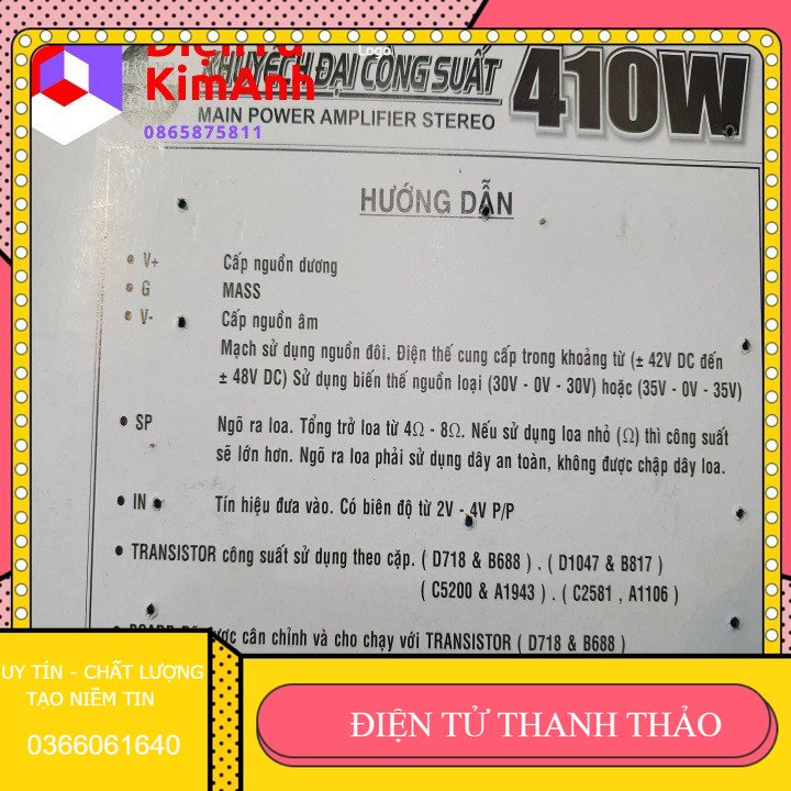 Mạch công suất 410W 12 so Hảo Mi