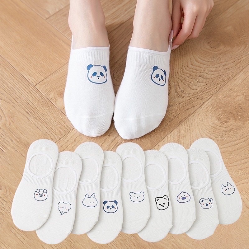 SÉT 10 ĐÔI TẤT HÀI GẤU TRẮNG SIÊU XINH