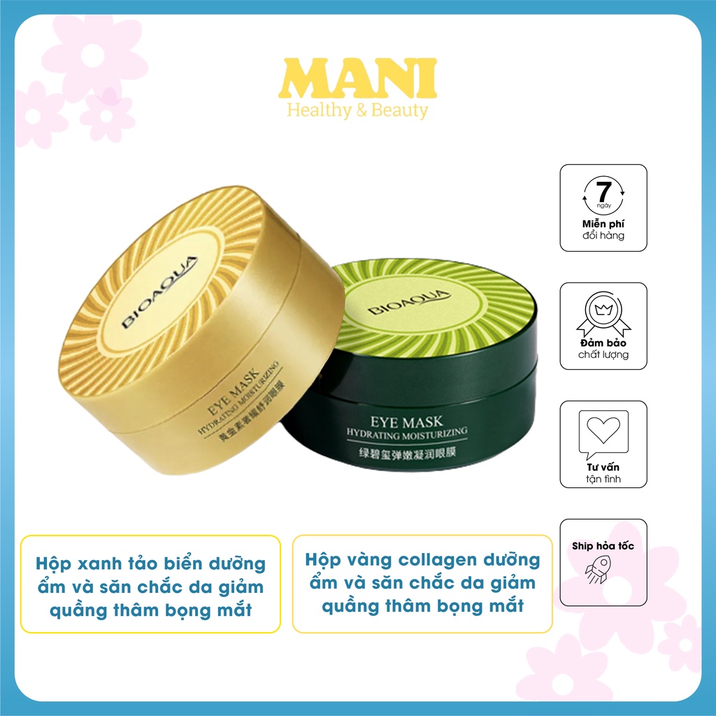 Mặt nạ mắt bioaqua 60 miếng, Mặt nạ giảm thâm mắt và bọng mắt nhăn mắt Bioaqua