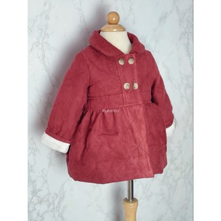 Áo khoác trần bông đỏ đô Lennco cho bé gái(Chỉ còn size 9/12 : 7-10kg)
