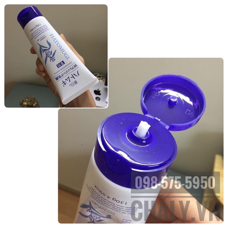 Sữa rửa mặt ý dĩ Hatomugi Naturie W Cleansing Foam tẩy trang, rửa mặt, ngừa sạm xỉn 130g Nhật