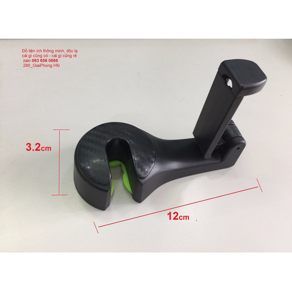 Móc treo đồ kèm giá đỡ điện thoại trên ô tô | BigBuy360 - bigbuy360.vn