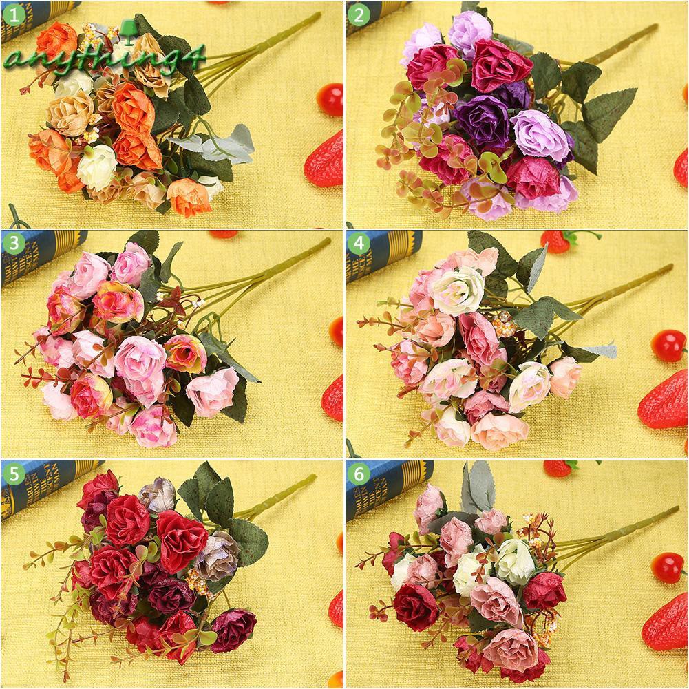 Bó hoa hồng giả từ vải lụa xinh xắn dùng để trang trí