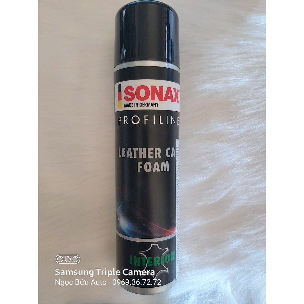 Bọt làm sạch bảo dưỡng da Sonax Leather care foam 289300