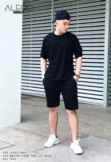 Quần Short Kaki đen Alego