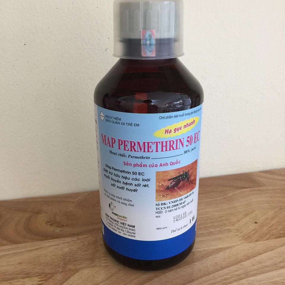 Thuốc diệt muỗi Permethrin 50EC (chai 1 lít nội)