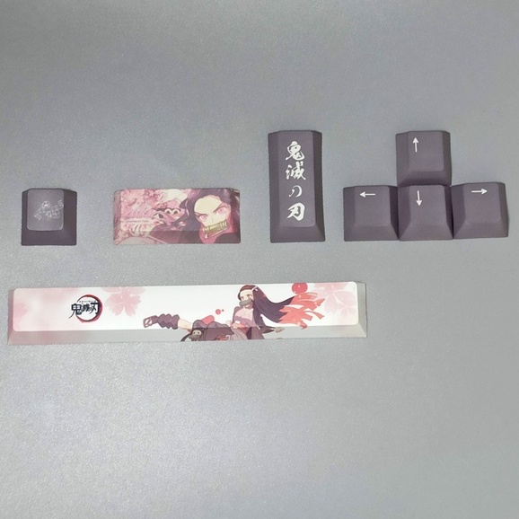 Bộ 8 Nút Bàn Phím Cơ PBT Phong Cách Anime Demon Slayer