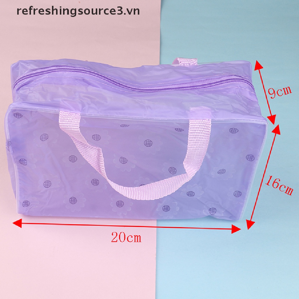 Túi đựng mỹ phẩm bằng nhựa PVC trong suốt có khóa kéo tiện lợi