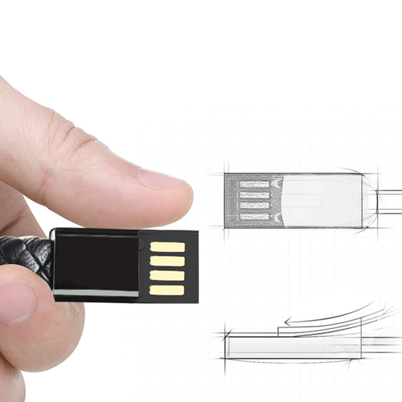 Dây Cáp Sạc Đồng Bộ Dữ Liệu Micro Usb Micro Loại C / Iphone Thiết Kế Dạng Vòng Tay Sáng Tạo