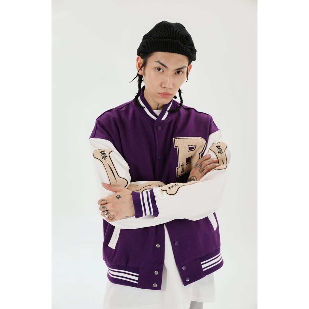 Áo khoác Bomber Made Extreme Bone Varsity