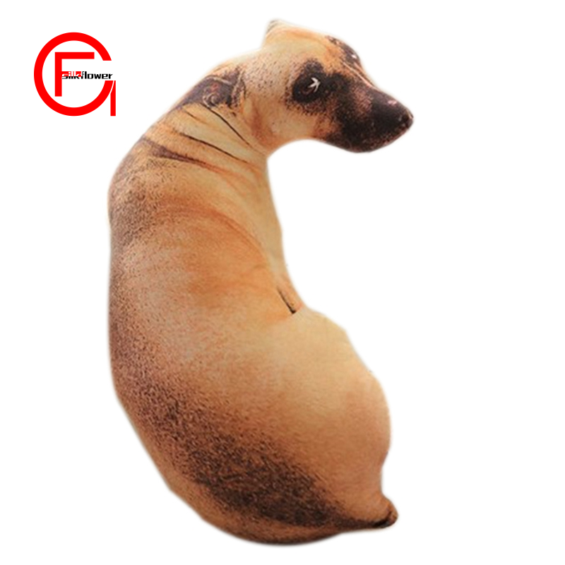 Gối Nhồi Bông Hình Chú Chó 3D 50cm Dễ Thương
