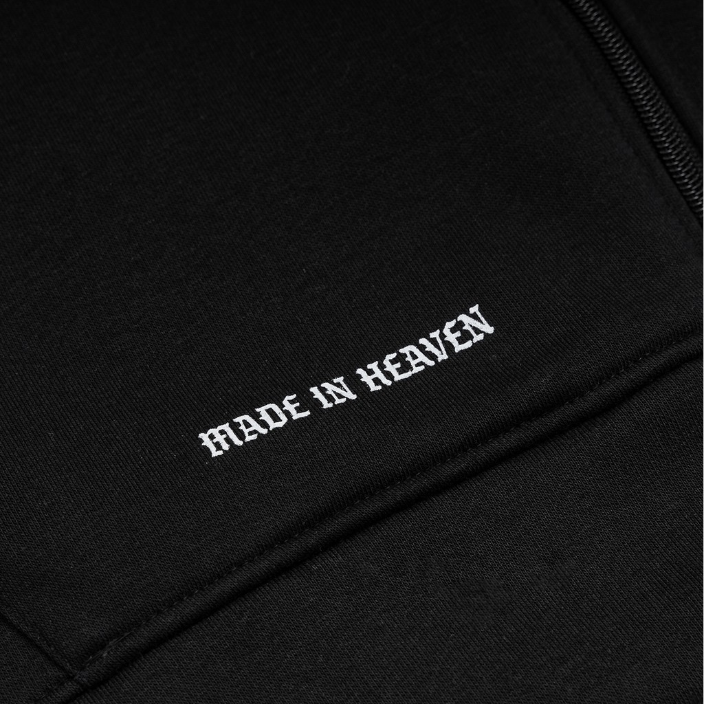 Áo Hoodie Khoá Kéo Angel-Land Retro Angel Black Zip Hoodie - RZB