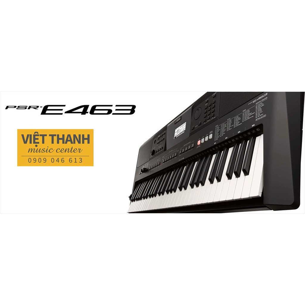 Đàn Organ Yamaha E463 Dành Cho Người Mới Tập Hoặc Chơi Bán Chuyên, Tặng Chân, Bao Da, USB Dữ Liệu