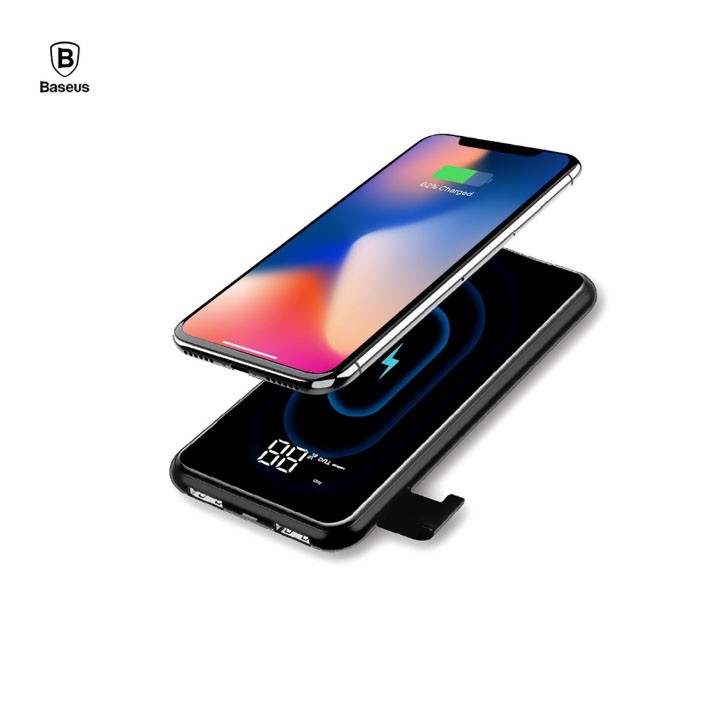 Sạc dự phòng Baseus 8000 mAh,có hỗ trợ sạc không dây,sạc tốt cho iphone8,iphone8plus,iphoneX,iphoneXsmax