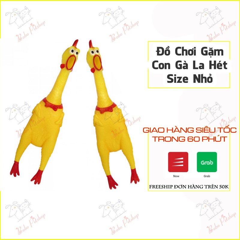 Đồ Chơi Cho Chó Mèo Gặm Hình Con Gà Nhựa Mới Nở Kêu Ò Ó O Chống Ngứa Răng - Bobo Pet Shop Hà Nội