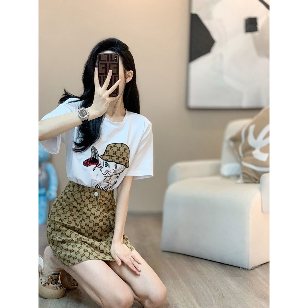 Bộ váy áo ngắn tay trẻ trung thoải mái năng động màu hè thời trang mới 2022