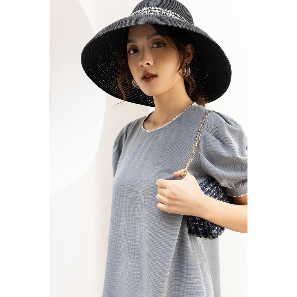 Đầm suông ngắn tay viền cổ ren 20Again DXA0605 | BigBuy360 - bigbuy360.vn