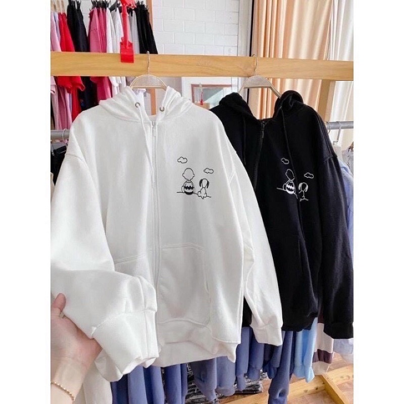 Áo khoác nỉ cotton đôi bạn người-cún