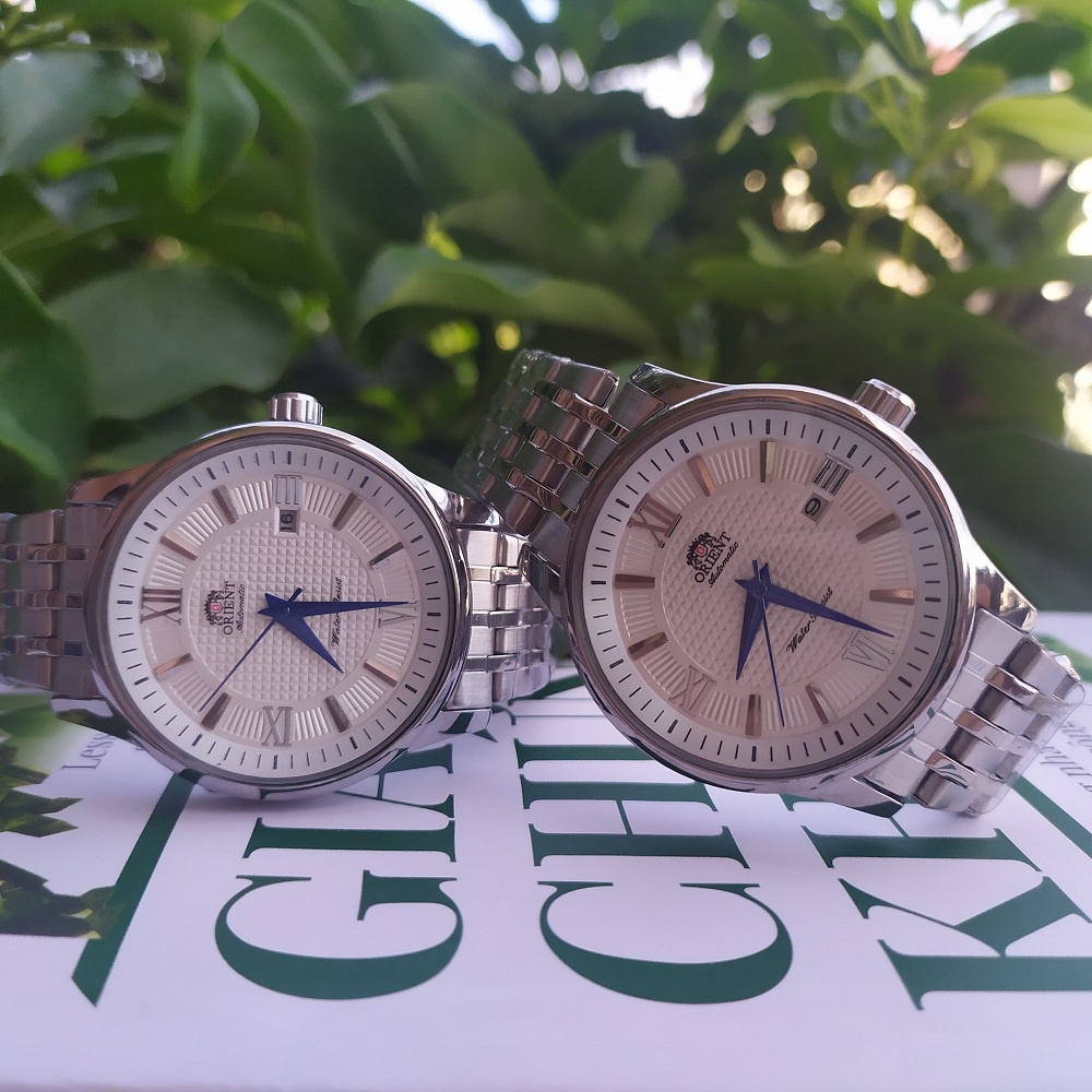 Đồng hồ nam Orient dây thép máy nhật cao cấp