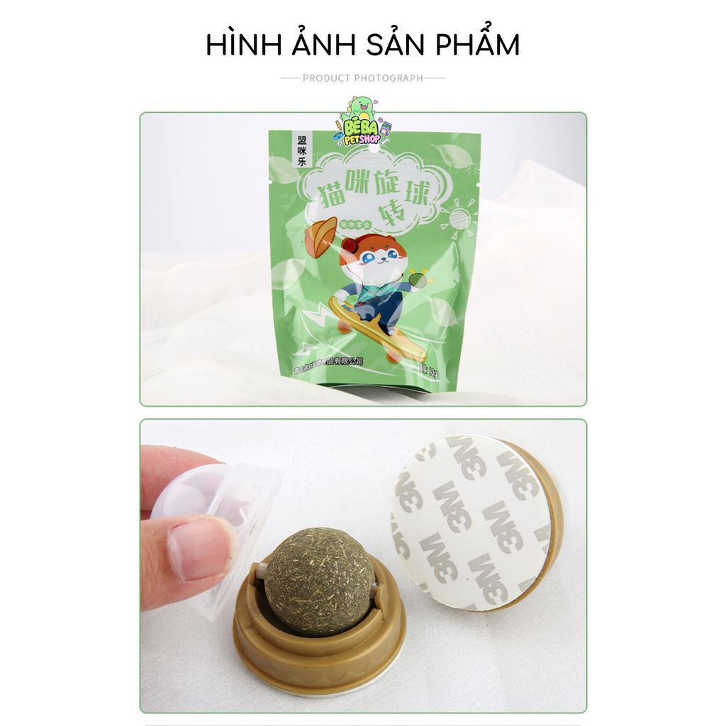Catnip ball - Viên cỏ bạc hà dán tường cho mèo 30g giúp mèo thư giãn, làm sạch răng | Bé Ba Petshop