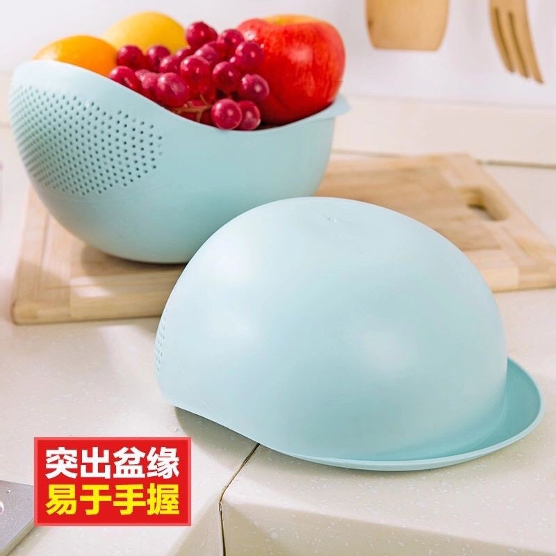Rổ nhựa rửa rau củ, vo gạo có lỗ thoát nước tiện lợi kích thước 20x17x12,5cm