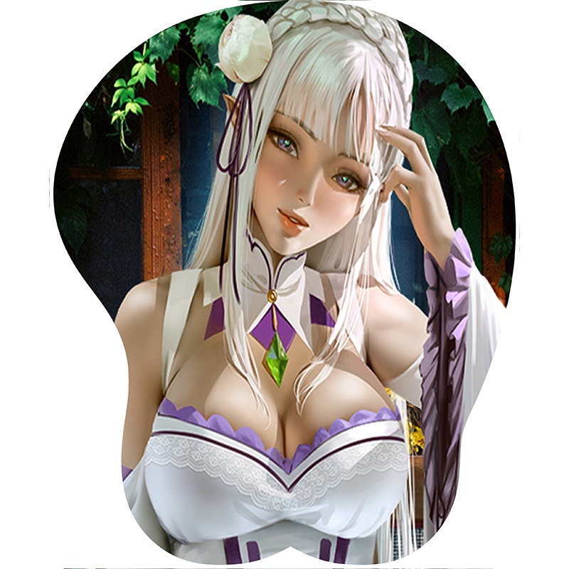 Đệm Lót Chuột Bằng Silicone Họa Tiết Anime 3D