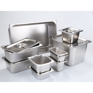 Khay Buffet, Khay Thạch, Khay Inox 1/1 Dùng Cho Nhà Hàng, Khách Sạn inox mờ không nhiễm từ