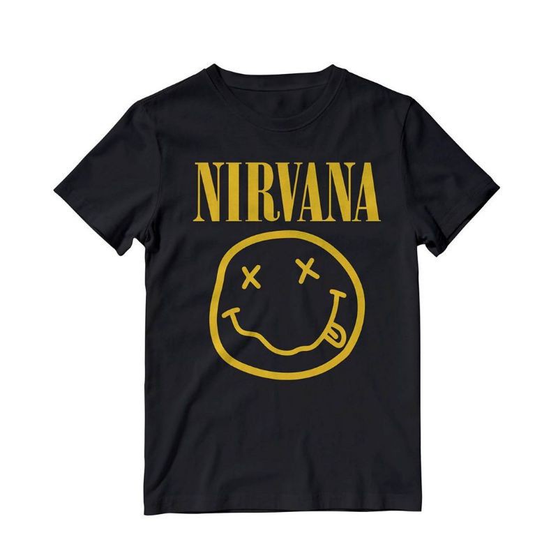 Nirvana music t-shirt metal t-shirt band tee lelaki black large plus size xs-xxxl 100% cotton men casual birthday gift