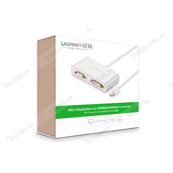 Cáp chuyển đổi Mini Displayport to HDMI, VGA và DVI Ugreen 10438