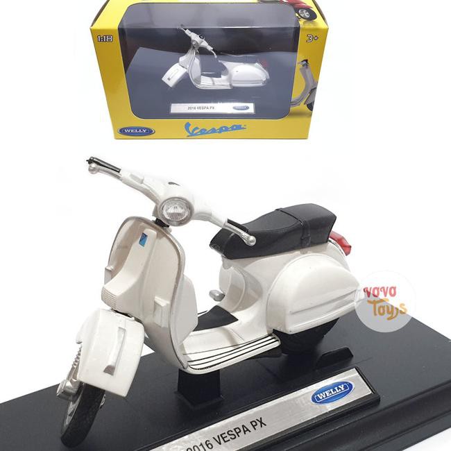 WELLY Mới Mô Hình Xe Vespa Px Trắng Tỉ Lệ 1 / Vespa Độc Đáo Sống Động