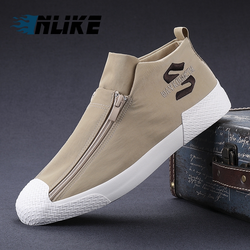 Giày bốt vải da phong cách cổ điển cá tính cho nam